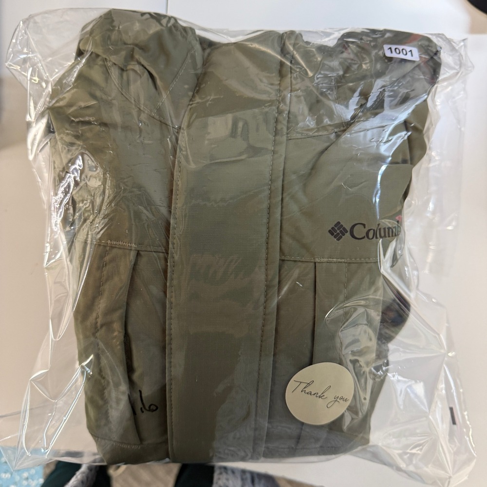 COLUMBIA Hooded Parka Jacket Youth XS 6/7 Green Plaid Lining Winter Coat NEW - Picture 12 of 12